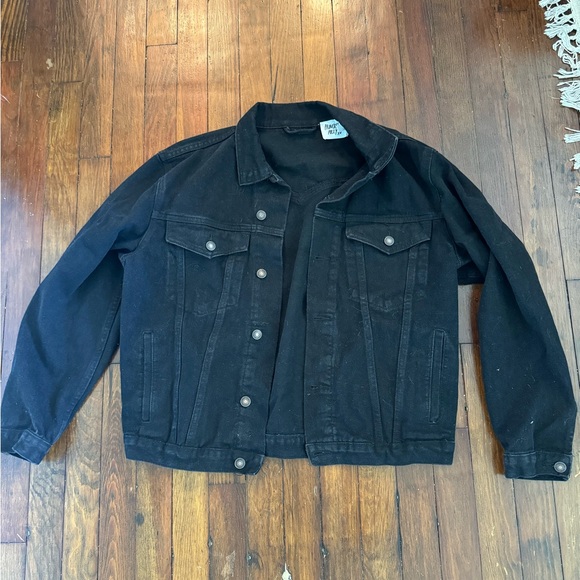 NWOT Princess Polly Phoenix Denim Jacket Black Size XS/S - Picture 2 of 4